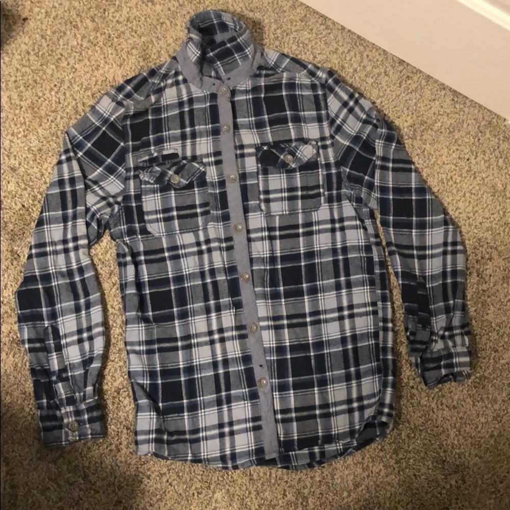 Blue plaid long sleeve